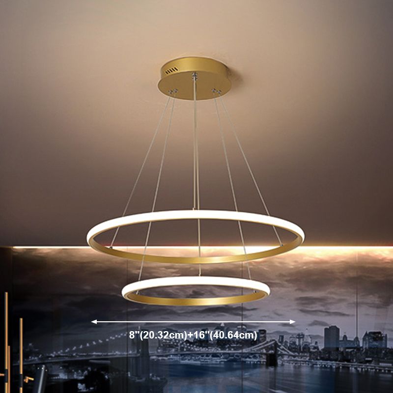Modern Style Linear Shape Hanging Chandelier Metal Multi Light Hanging Lamp for Restaurant