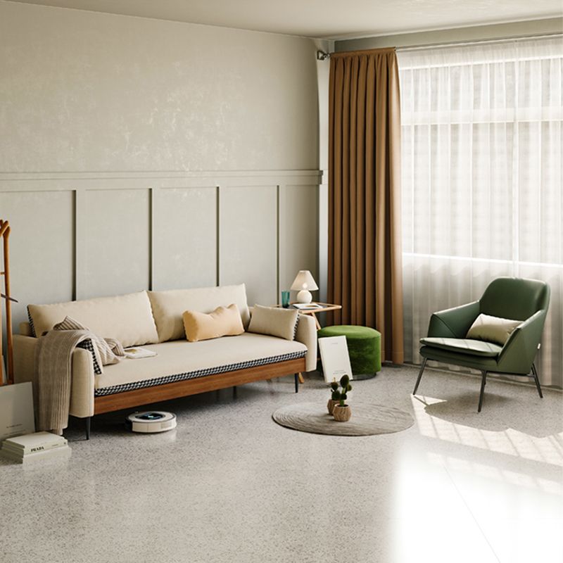 29.53" Scandinavian Linen Square Arm Loose Back Sofa for Apartment