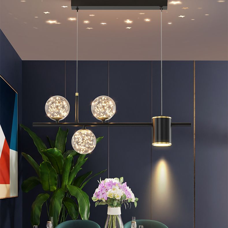 Contemporary Kitchen Island Lighting Geometric Metal Pendant Light Fixtures