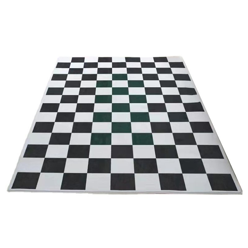 Sapphire Modern Rug Polyester Check Pattern Rug Washable Rug for Living Room