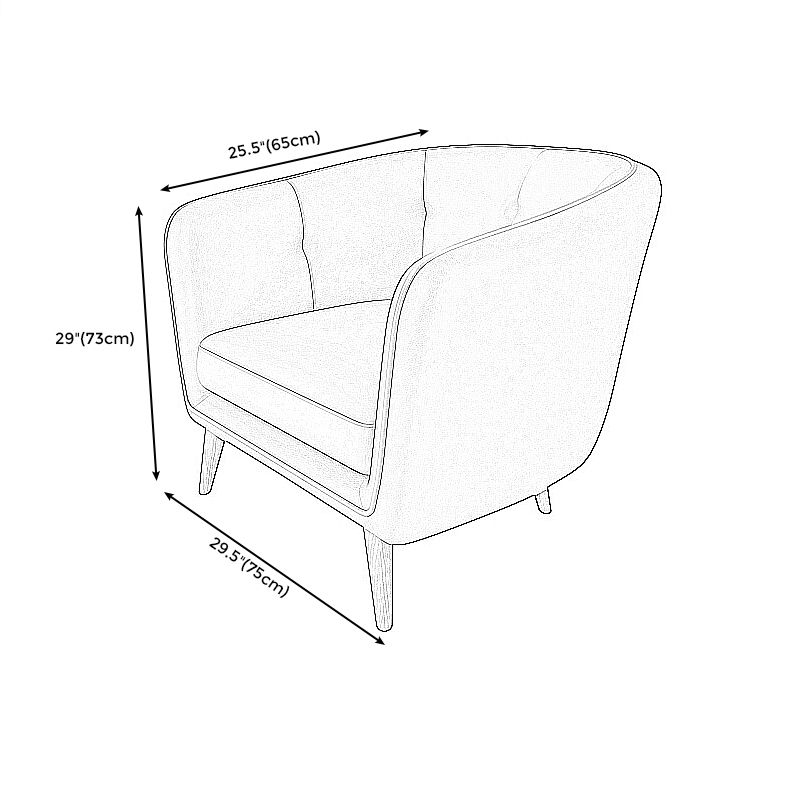 28.74"H Faux Leather Solid Color with Slope Arm for Bedroom Apartment