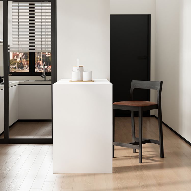 Modern White Sintered Stone Dining Bar Table for Kitchen Dining Room