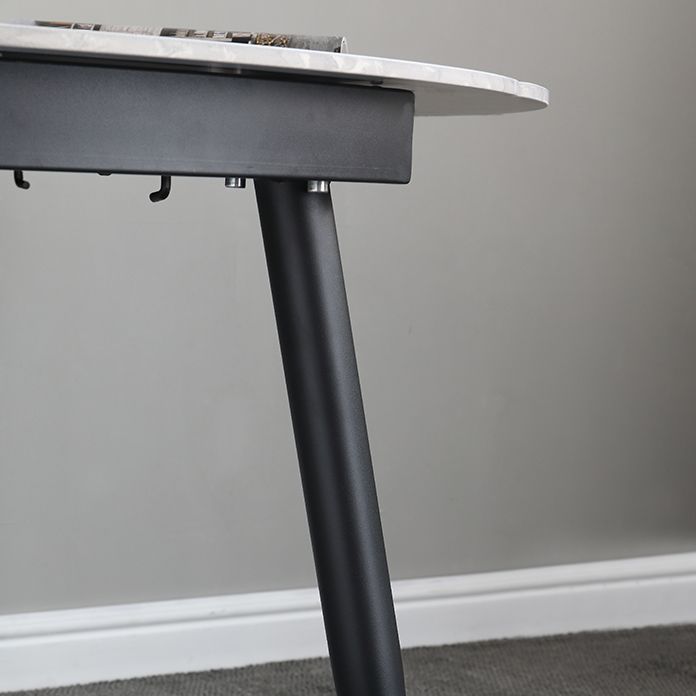 Extendable Dining Table Set 1/4/5/7 Pieces with Metal Base Kitchen Furniture Set