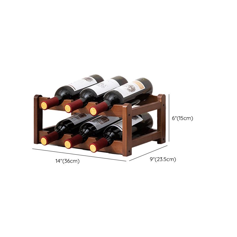 Countertop Modern Wine Rack Wood Wine Bottle Rack for Living Room