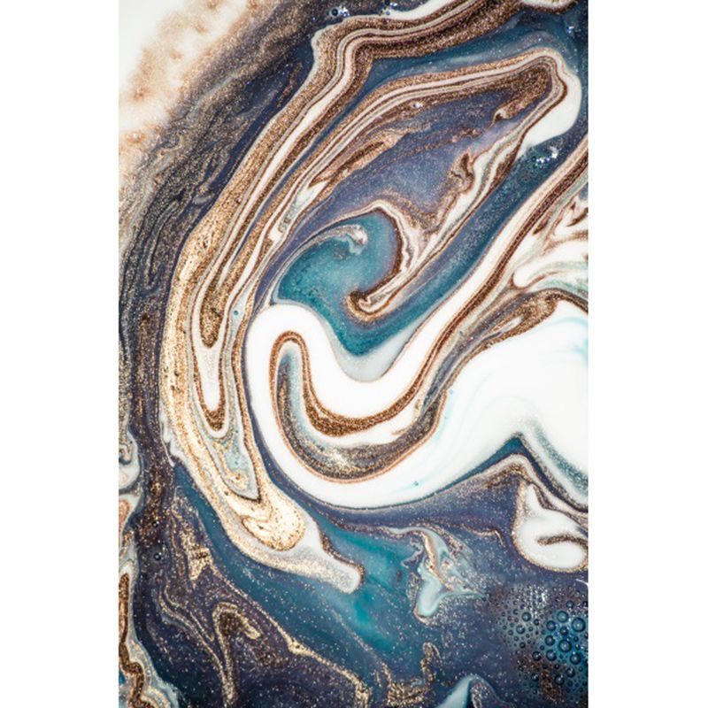 Unique Watercolor Pattern Rug Blue Multicolor Modern Rug Polyester Washable Anti-Slip Backing Carpet for Living Room