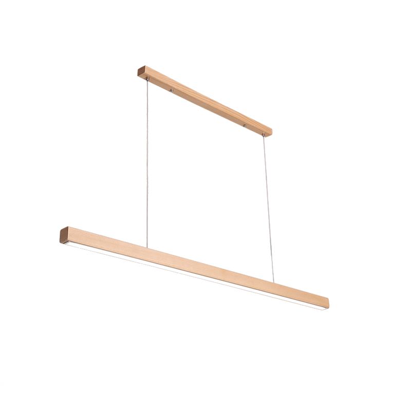 Modern Pendant Lighting for Kitchen Island Linear Island Lighting in Wood
