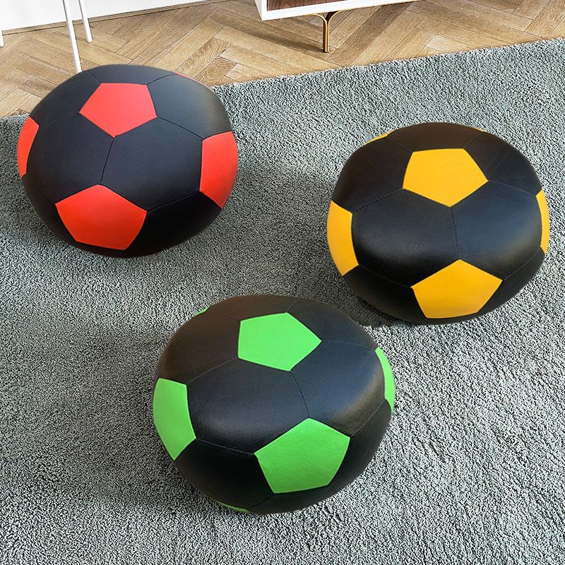 Leather Standard Stool Modern Style Simple Unique Shape Footstool