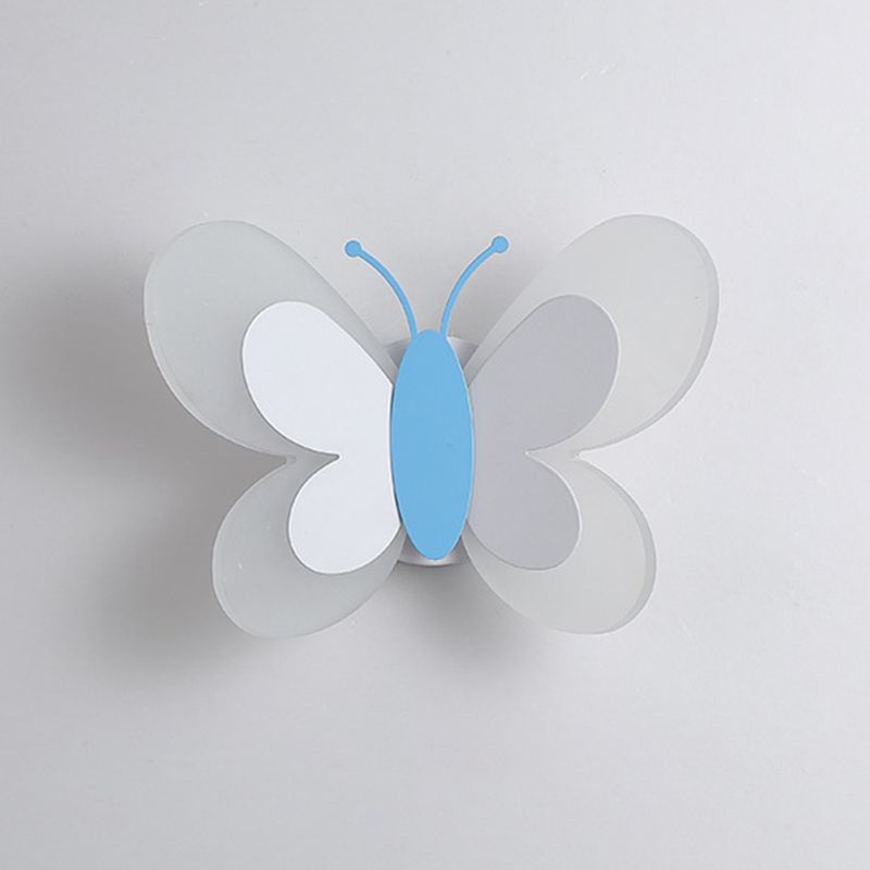 Contemporary Butterfly Wall Lamp Metal 1 Light Sconce Lights