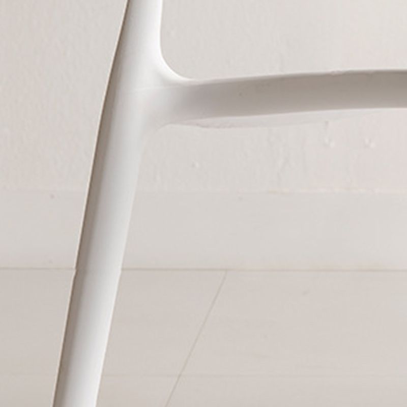 Nordic Style Armless Side Chairs Open Back Chairs with Plastic Legs for Home Use