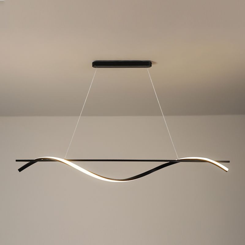 Luci a sospensione moderna nera Luci lampadari minimalisti per soggiorno