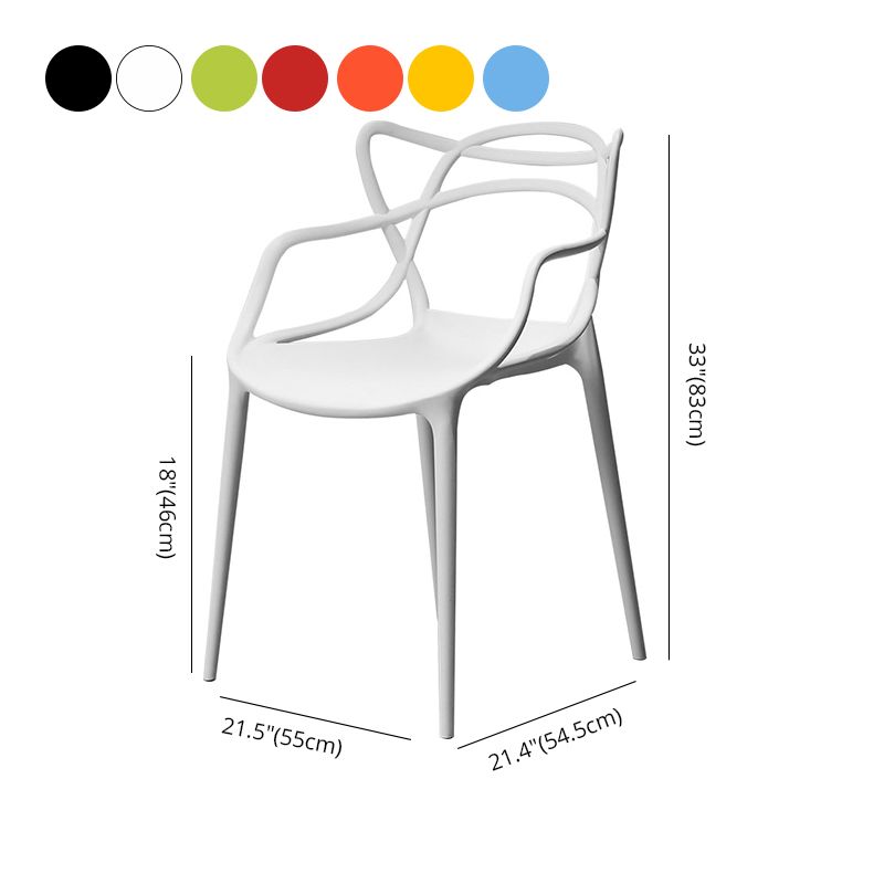 Sillas de comedor estilo moderno Sillones de comedor de cocina con patas de plástico