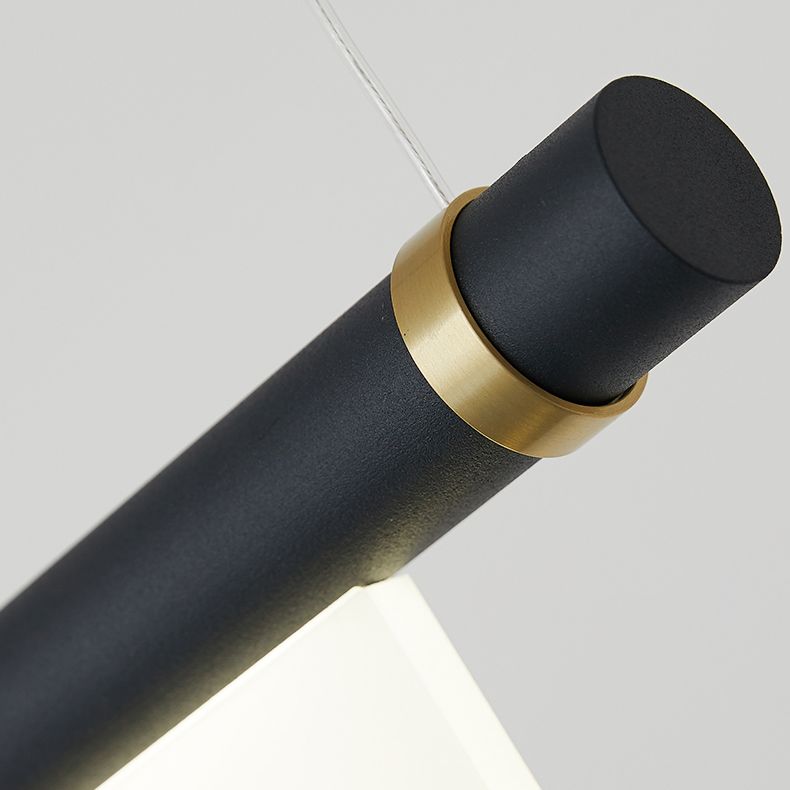 Lineare Insel Anhänger Lichter moderne Kronleuchter -Beleuchtungskörper mit Acrylschatten