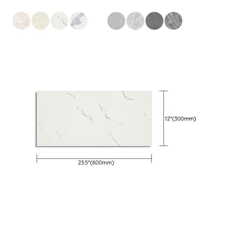 Plastic Peel & Stick Field Tile Rectangular Waterproof Single Tile