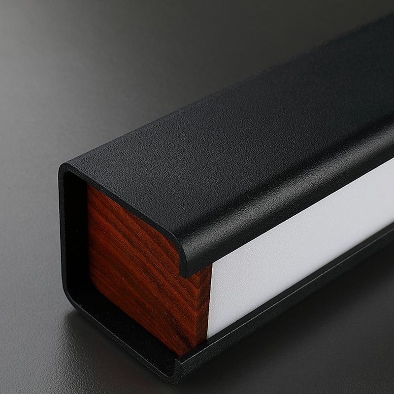 Estilo moderno Lámpara de colgante LED de rectángulo de luz colgante simple para comedor