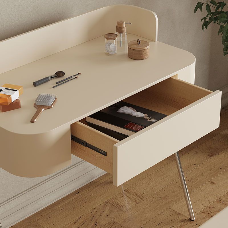Wood Standing Makeup Vanity Set Modern Makeup Vanity with Metal Base