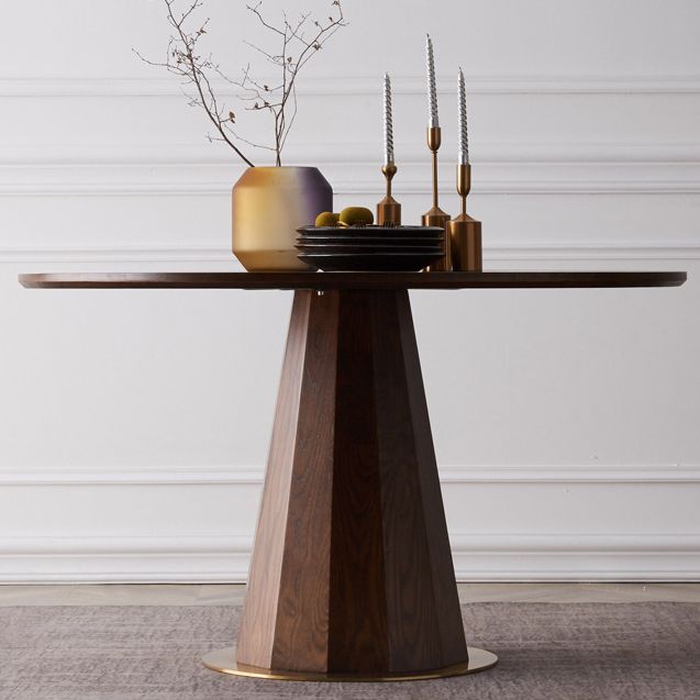 Modern Style Round Dining Site Table Pine Solid Wood Table for Dining Room