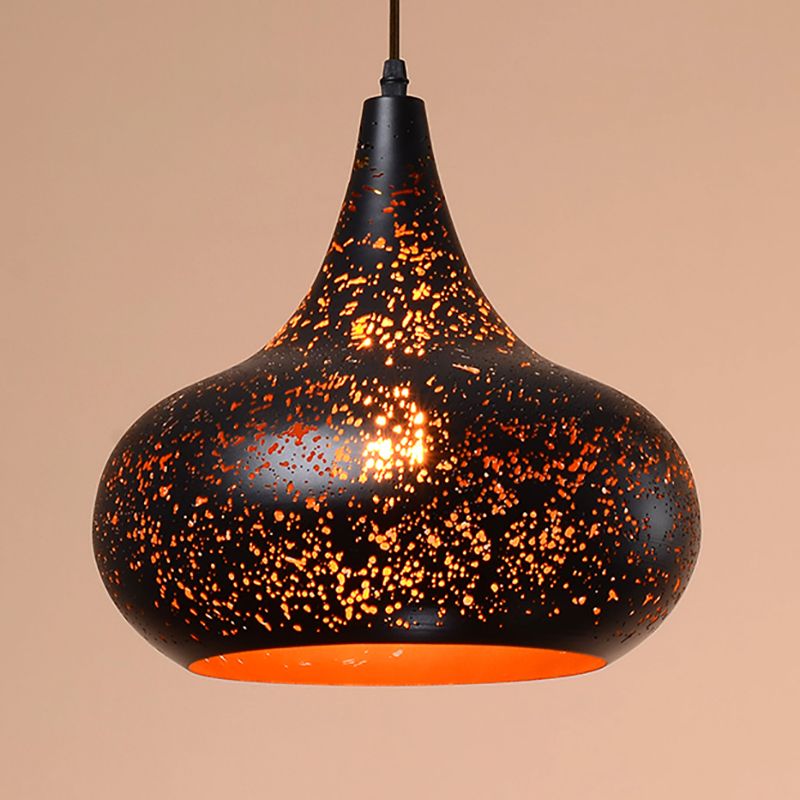 Lumière suspendue industrielle 1 pendentif lumineux avec une teinte en métal pour le salon