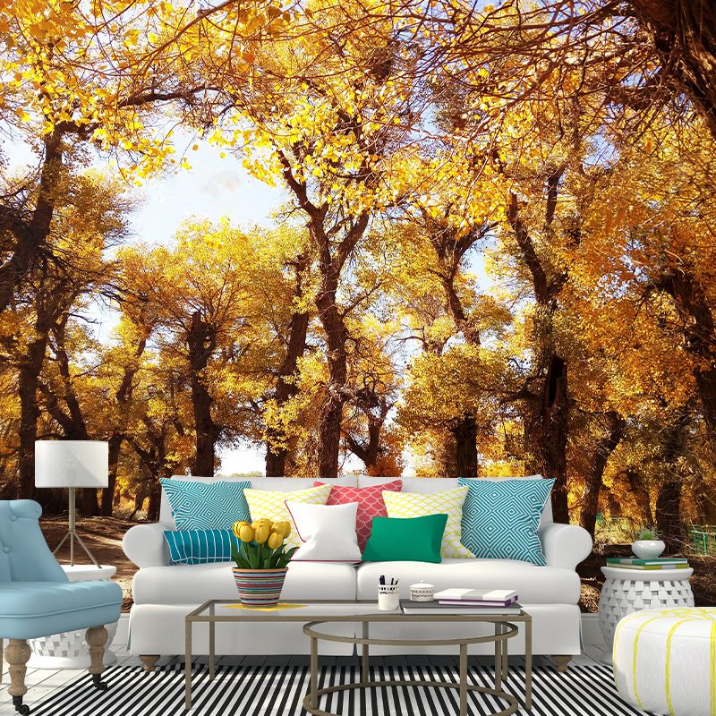 Botanical Photography Pattern Mildew Wall Mural Horizontalt for Living Room