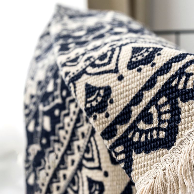 Pastel Color Mandala Rug Cotton Boho Carpet Machine Washable Indoor Rug for Bedroom