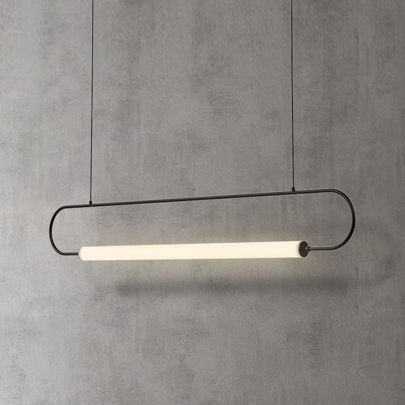Lineal colgante isla luz contemporánea lámpara de lámpara de metal lámpara para comedor