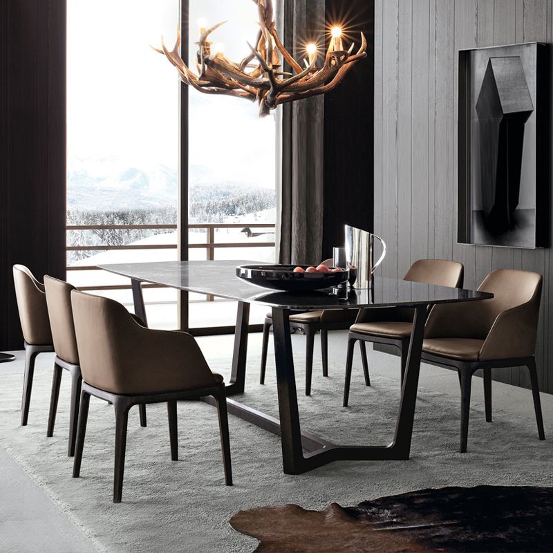 Brown and Black Contemporary Upholstered Dining and Accent Chairs