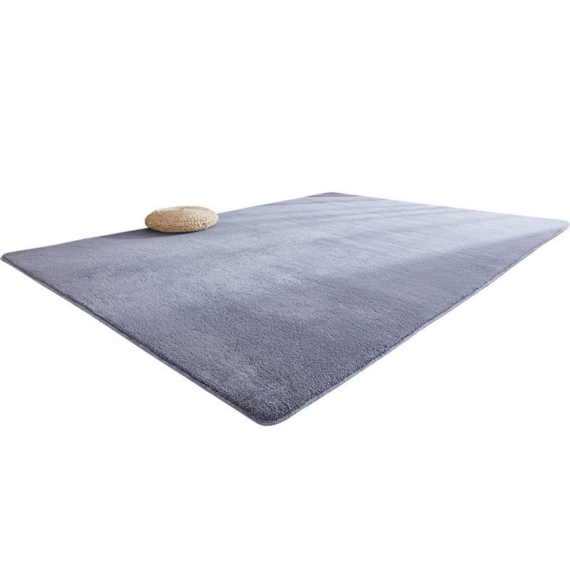 Minimalism Living Room Area Rug Multi-Colored Plain Rug Polyester Non-Slip Backing Machine Washable Stain Resistant Carpet