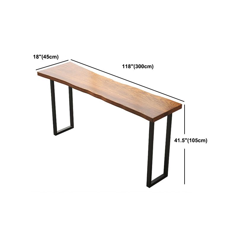 Modern Rectangular Pub Table Set 1/5/7 Pieces Wooden Counter Table with Backless Stools
