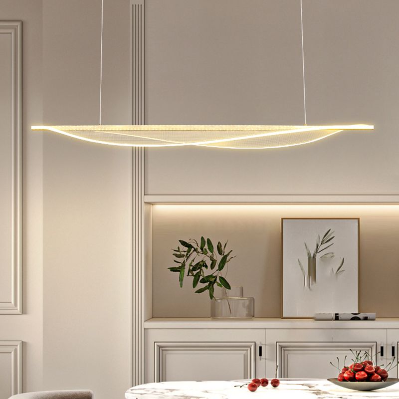 Modernism Single Black Kitchen Island Lighting Acrylic Island Pendant Lighting