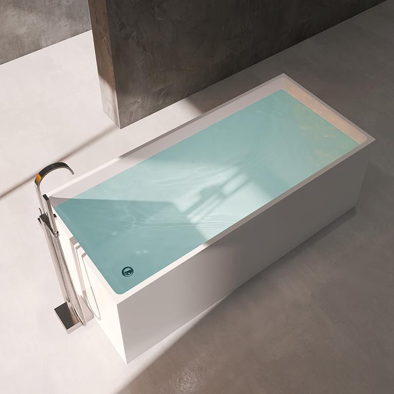 Modern Rectangular Bath Tub Acrylic Freestanding Bathtub for Home
