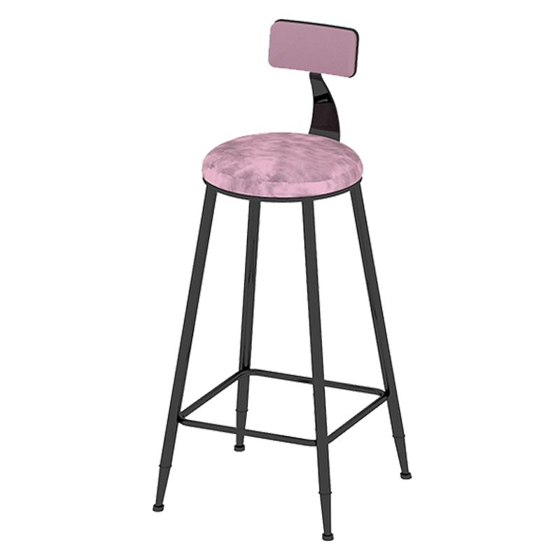 Living Room Footrest Bar-stool with Metal Base Scandinavian Bar & Counter Stool