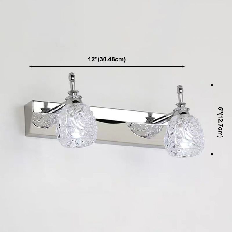 Simple Makeup Mirror Light Nordic Modern Toilet Bathroom Glass Shade Mirror Lamp Fixture