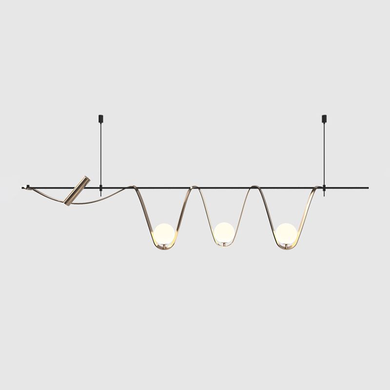 Modern Globe Shade Chandelier Lamp Glass Ceiling Pendant Light for Kitchen