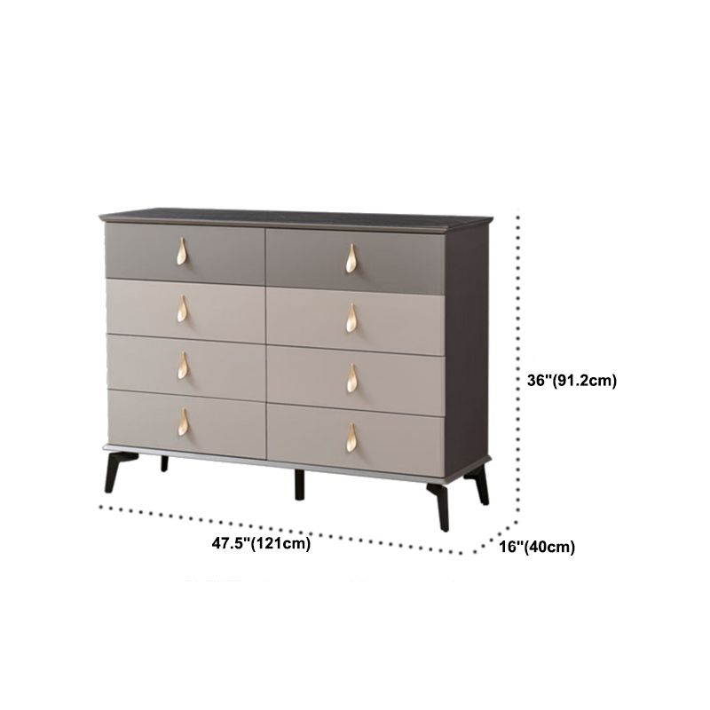 Contemporary Chest Wood Storage Chest Dresser with Soft-Close Drawers