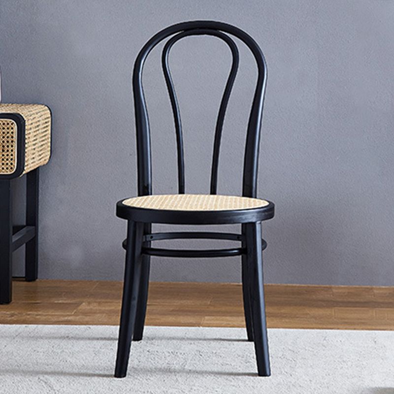 Sillas laterales traseras Windsor de diseño escandinavo, sillas de comedor de mimbre para el hogar