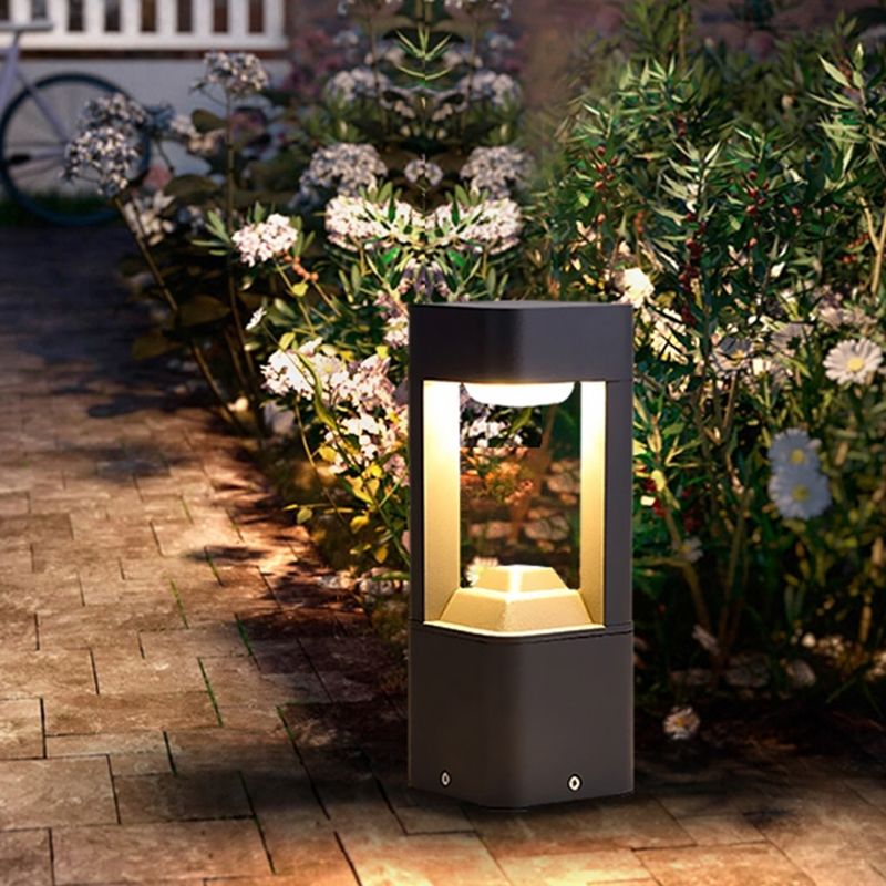 Contemporary Square Shape Outdoor Waterproof Light with Acrylic Shade