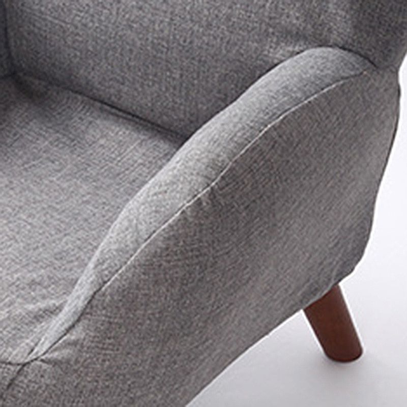 Linen Chair 23.62" L x 21.65" W Armchair Solid Wood Frame Chair