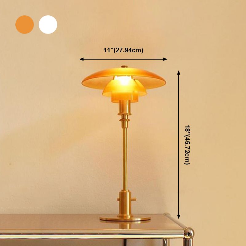 Lampada da tavolo a forma unica vetro contemporaneo 1 lampada da comodino leggero per camera da letto