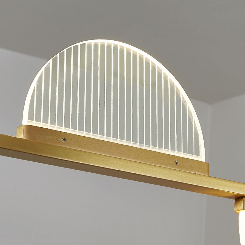 Semicerchio grande cucina a ciondolo luci a ciondolo acrilico moderno luce isola per ristorante