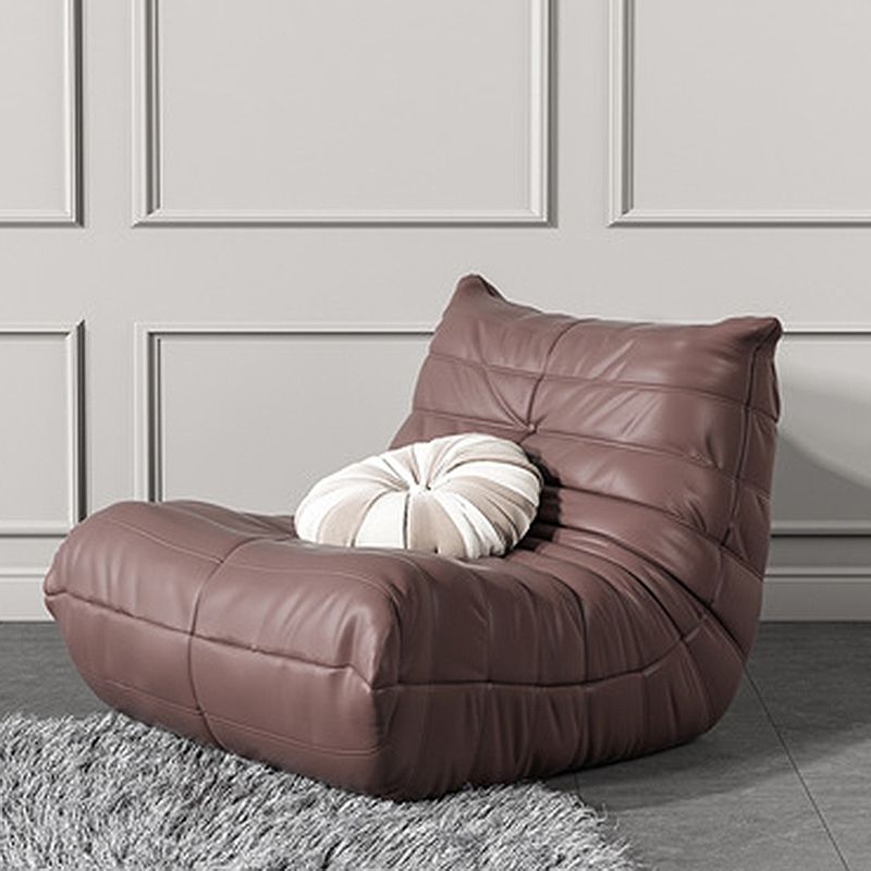 Modern Accent Chair Real Aniline Leather/Faux Leather Chair With Fixed Back