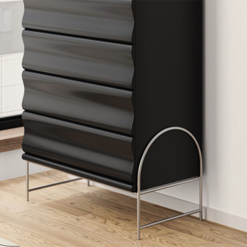 Contemporary Dresser Wooden Storage Chest Dresser with 5 Drawers