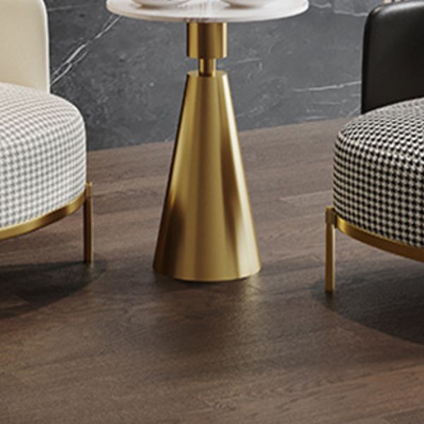 Glam Metal Side End Table Pedestal Round Living Room Sofa Side Accent Table