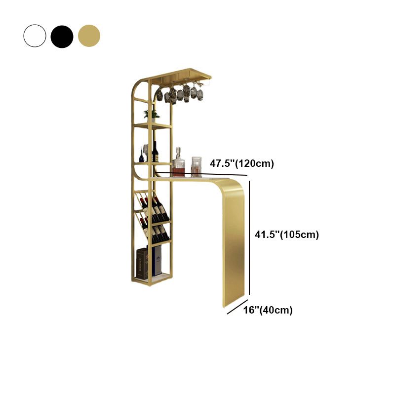 White and Black Modern Style Specialty in Faux Marble and Metal Milk Tea Shop Bar Table