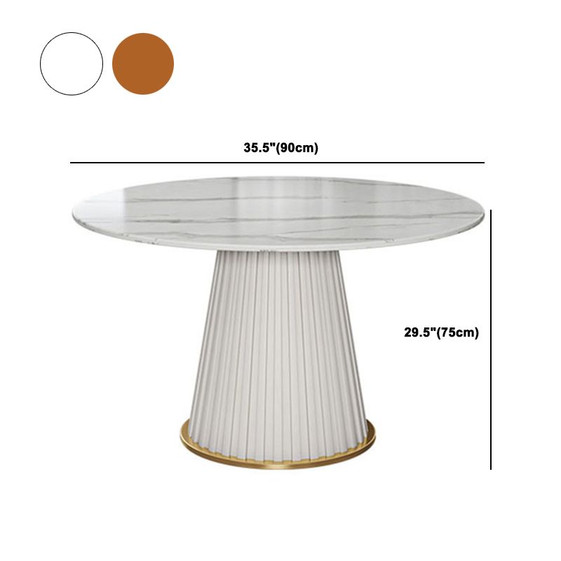 Glam Sintered Stone Dining Set Round 1/2/5/7 Pieces Dining Set