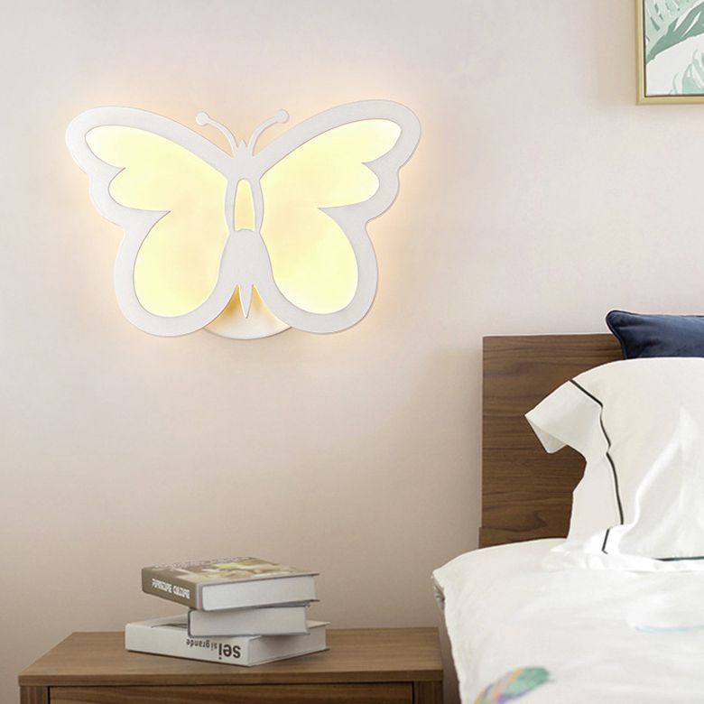 Creative Butterfly Sconce Light Fixture Modern Acrylic Wall Sconce Light for Bedroom