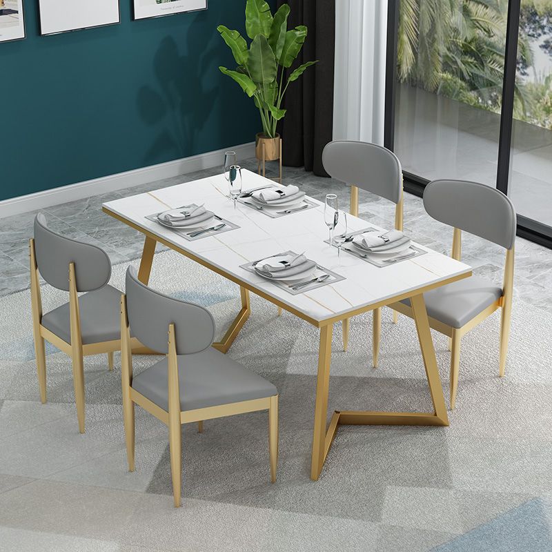 Upholstered Chair Scandinavian Style Open Back Dining Side Chair