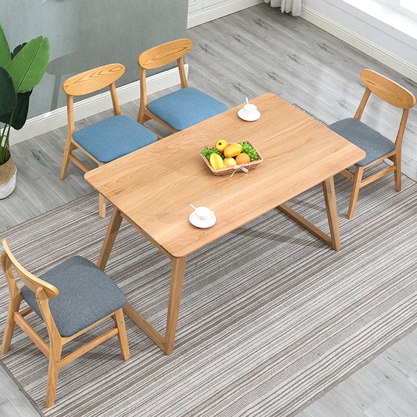 Chaise d'appoint à la maison contemporaine, chaise de salle à manger en bois à dossier ouvert rembourrée