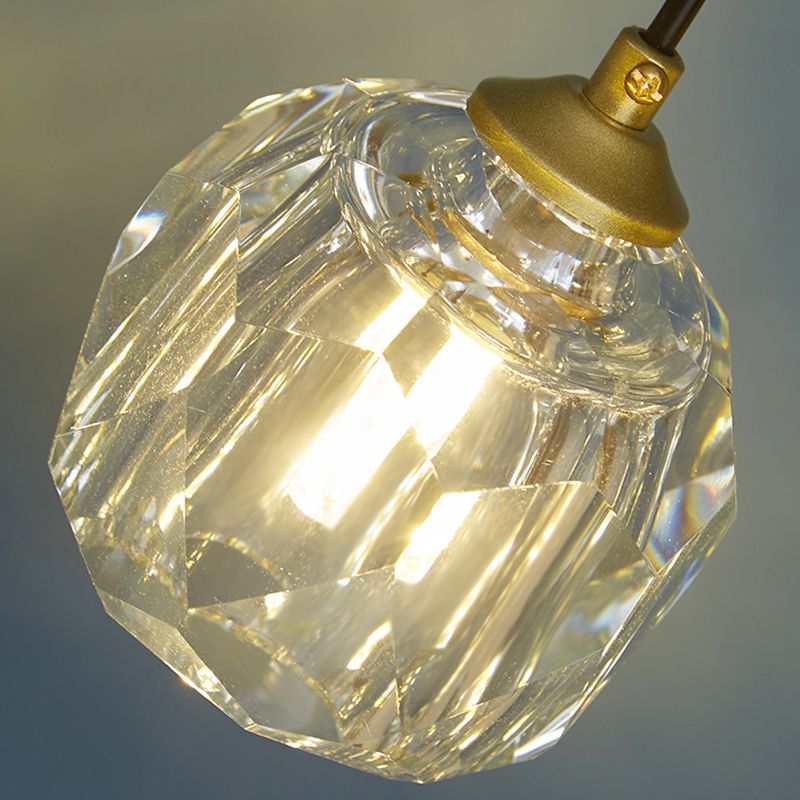 1-Light Contemporary Crystal Wall Sconce Armed Wall Light Lamp for Bedroom