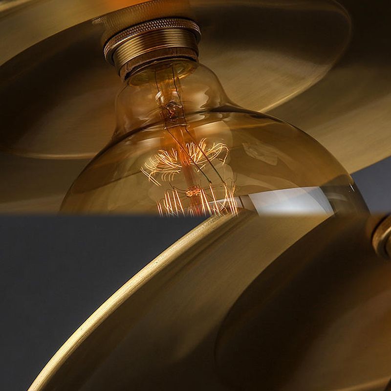 11.5" Wide 1 Light Pendant Lighting Industrial Saucer Hanging Lamp in Brass for Bedroom