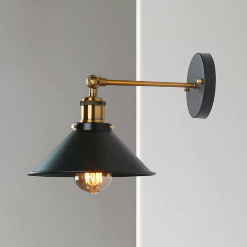 Industrial Style Wall Light Household Metallic Shade Wall Light Sconce for Corridor