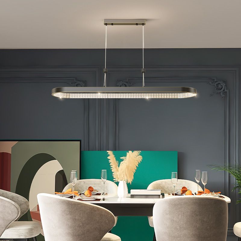 Style moderne de forme ovale ISLIDE ÉCLAIRAGE IDE METAL 1 PENDANT ISLAND